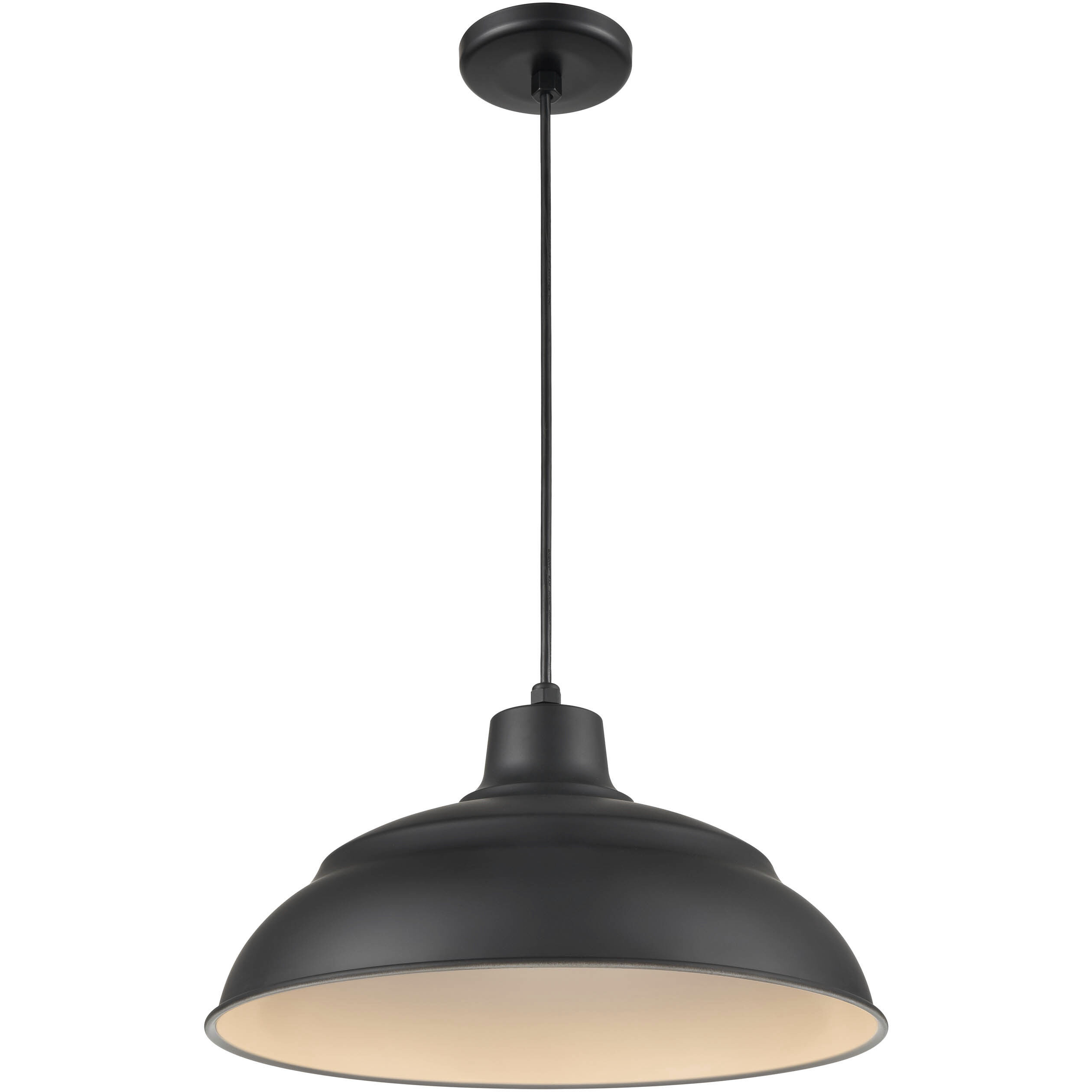 R Series 1 Light 17 inch Satin Black Pendant Ceiling Light